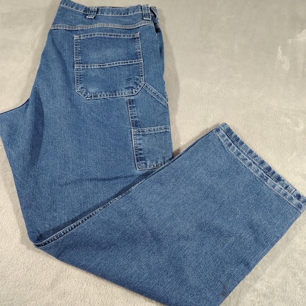 Lee Carpenter Blue Jeans Men 42x32 Denim Mechanic Comfort Utility Construction
